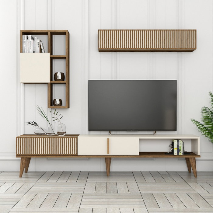 Hanah Home Milan TV - Nogal y Crema